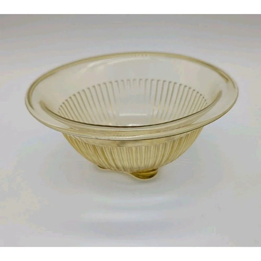 Vintage FEDERAL GLASS Golden Glow Stacking 6.5